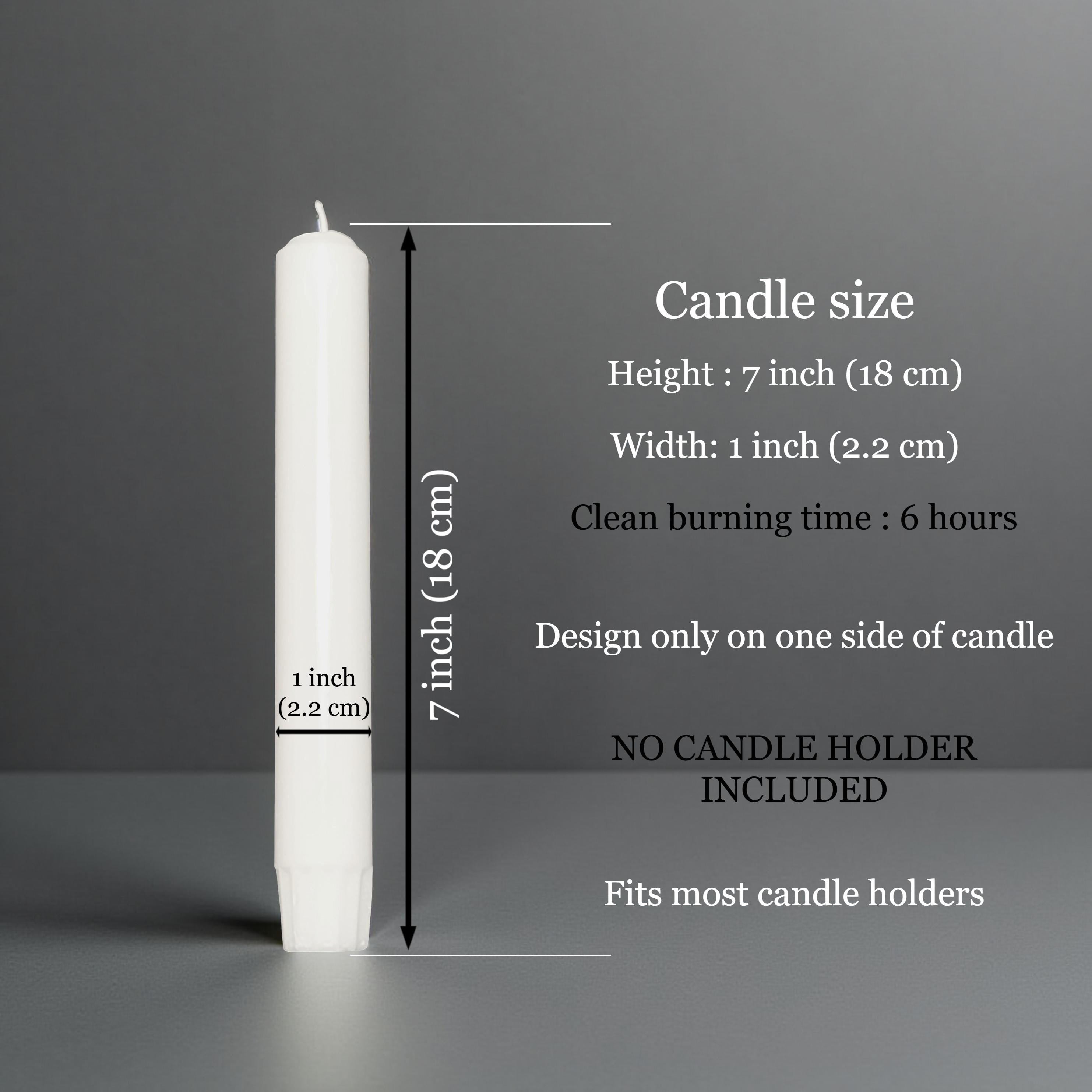 Christmas Taper Candle Set: Santa & New Year Tree Design