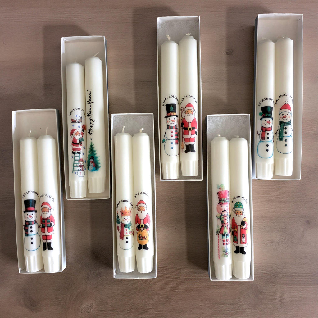 Nutcracker Advent Calendar Taper Candles: Christmas Countdown, Holiday Illustrations